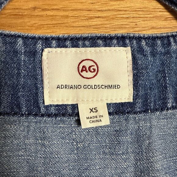 AG Jeans Japanese Fabric Romper Jumpsuit Spaghetti Strap XS Blue - Picture 5 of 8